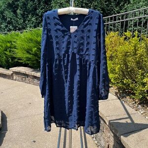 Elegant Navy Midi Dress